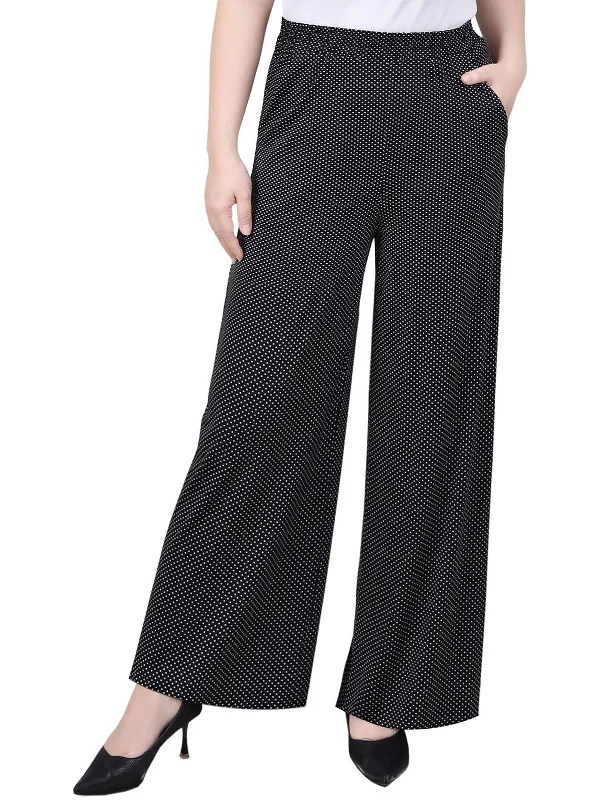 Your Exclusive Offer Awaits!Petites Womens Woven Polyester Wide Leg Pants