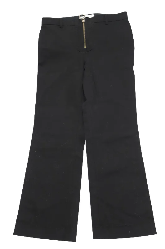 Buy More, Pay Less!Philosophy Di Lorenzo Serafini Pants with Gold Zip Detail in Black Cotton