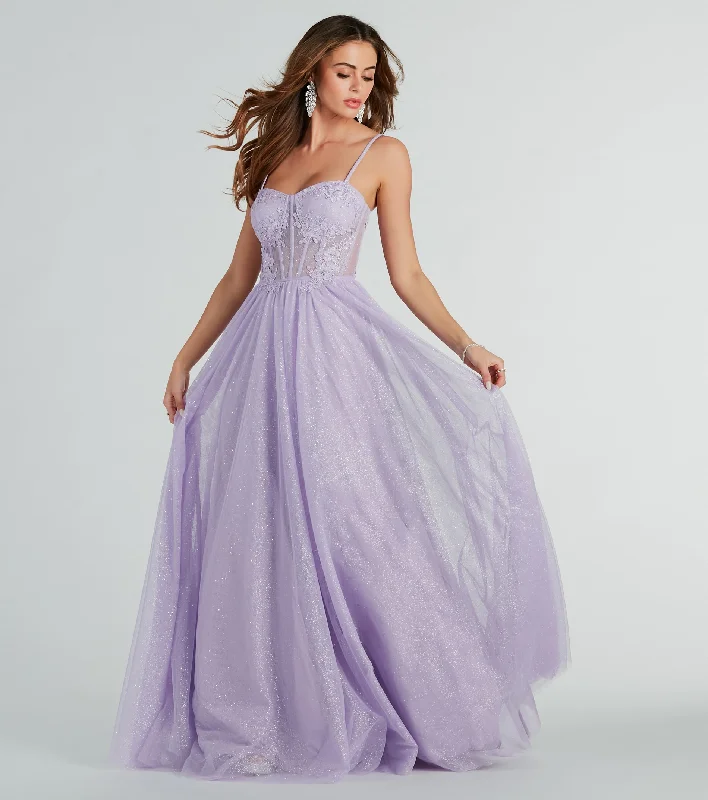 Best Offers of the Month!PLACEHOLDER - Tia Sweetheart Lace Applique A-Line Ball Gown