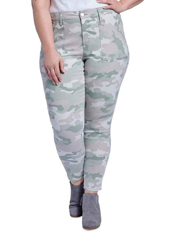 Save More When You Shop More!Plus Womens High Rise Camouflage Skinny Pants