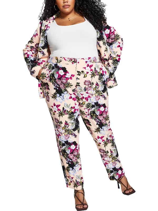 Shop Early, Save Big!Plus    Womens High Rise Floral Skinny Pants