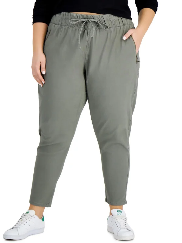 Get It Before It’s Gone!Plus Womens High Rise Zip Pocket Skinny Pants