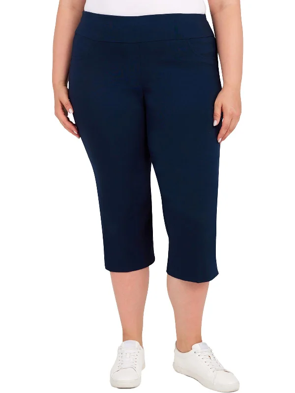 Snag the Best Prices Now!Plus Womens Solid Pull On Capri Pants