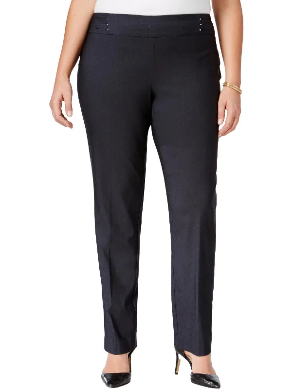 Steals and Deals Await!Plus Womens Studded High Rise Skinny Pants