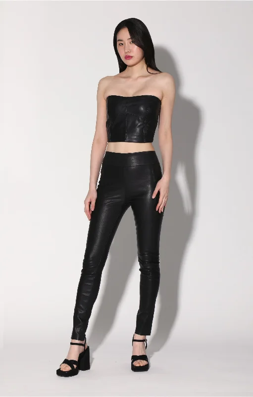 Huge Savings – Act Now!Raquelle Pant, Black - Stretch Leather
