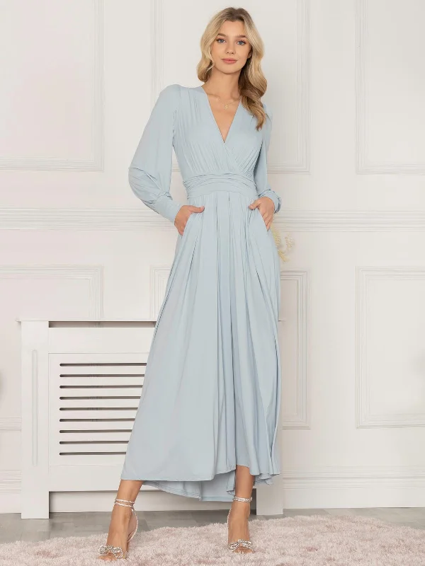New Discounts Just Dropped!Rashelle Jersey Long Sleeve Maxi Dress, Ice Blue
