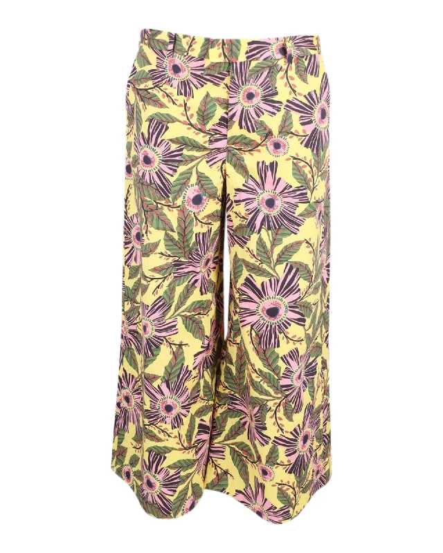 Unmissable Offers Await!Red Valentino Printed Wide Leg Trousers in Multicolor Polyester