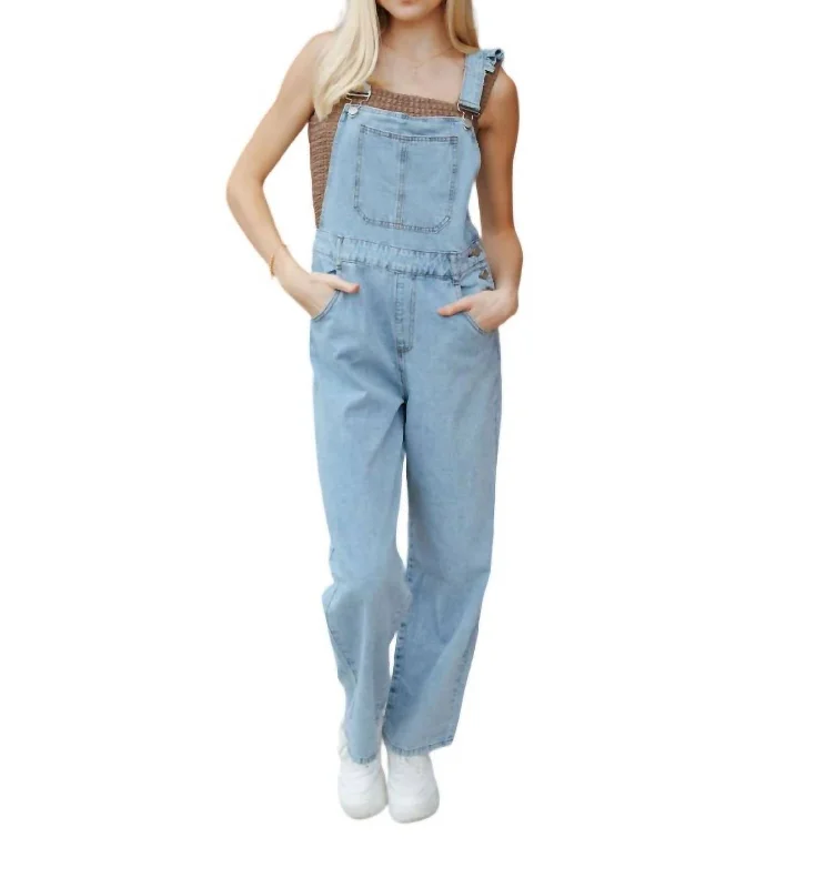 Instant Savings Await!Ruffle Strap Overalls In Blue