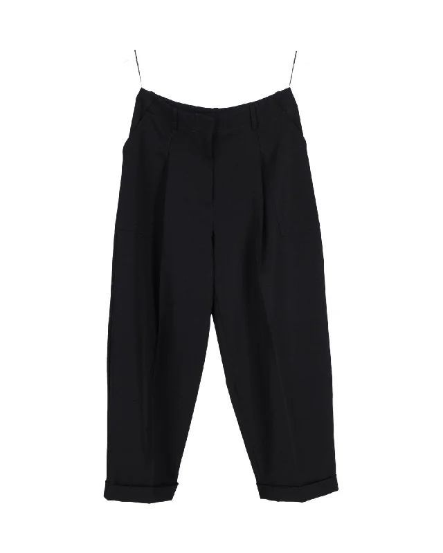 Must-Have Deals Inside!Stella McCartney Pleated Trousers in Black Cotton