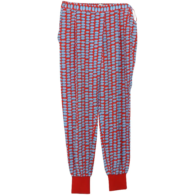 Shop Smart, Save Big!Stella McCartney Printed Pants in Red Cotton