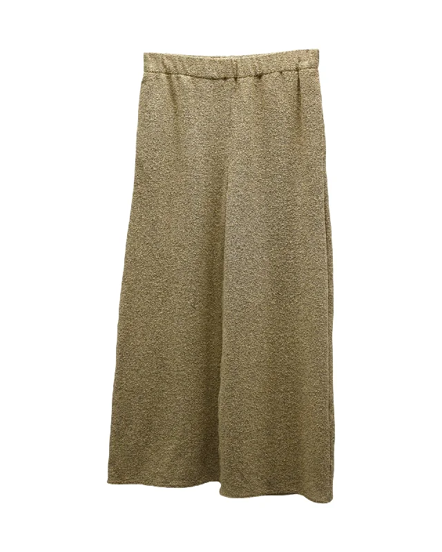 Get Ready to Save!Theory Tweed Terry Wide Leg Pants in Beige Cotton Polyester