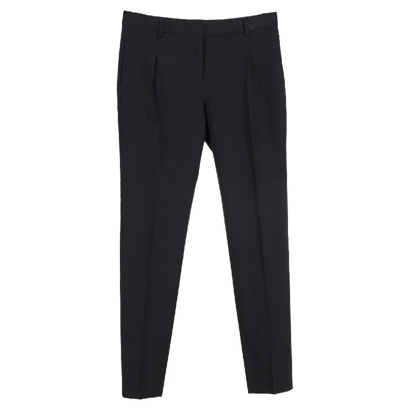 Shop More, Spend Less!Valentino Straight Leg Pants in Black Wool