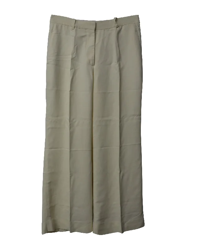 Save Money, Shop Happy!Victoria Beckham Pleated Trousers in Cream Viscose