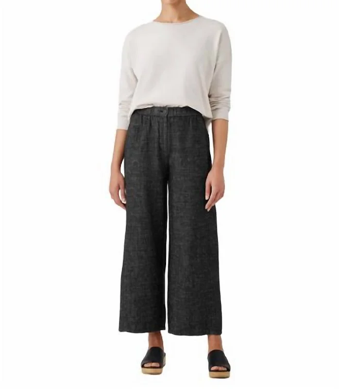 Price Drop Alert!Wide Ankle Tweed Pant In Black