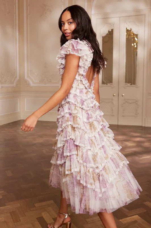 Time to Snag a Bargain!Wisteria Ruffle Lace Ballerina Dress