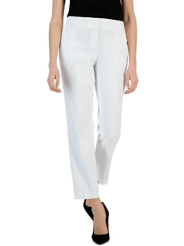 Limited-Time Price Drop!Womens Crepe Solid Straight Leg Pants