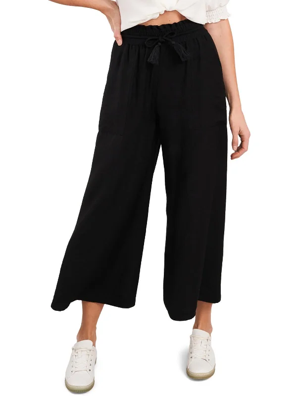 Your Shopping Wish, Our Discount Command!Womens Drawstring High Rise Wide Leg Pants