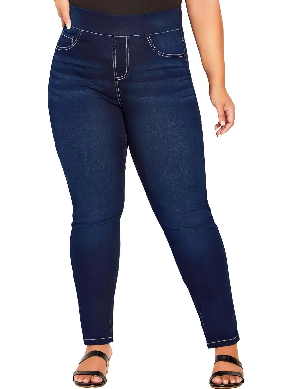 Crazy Discounts Inside!Womens High Rise Dark Wash Jeggings