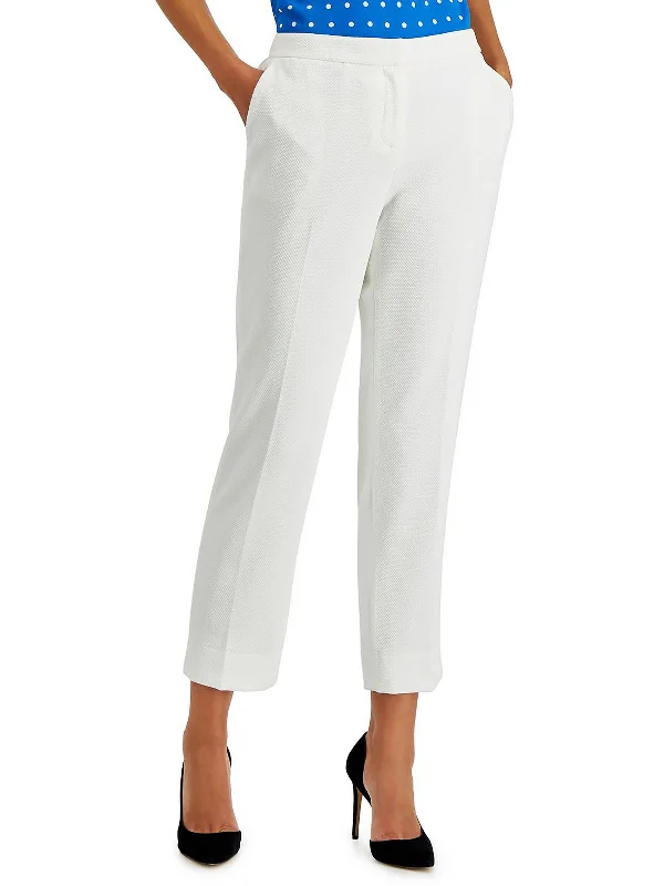 The Best Offers Are Here!Womens Mid Rise Textured Straight Leg Pants