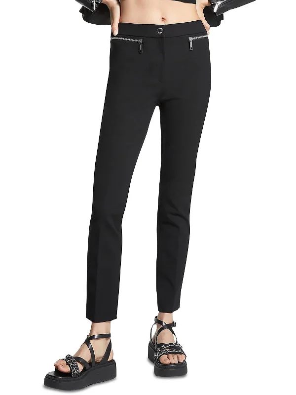 One Click Away from Big Savings!Womens Straight Leg High Rise Ankle Pants