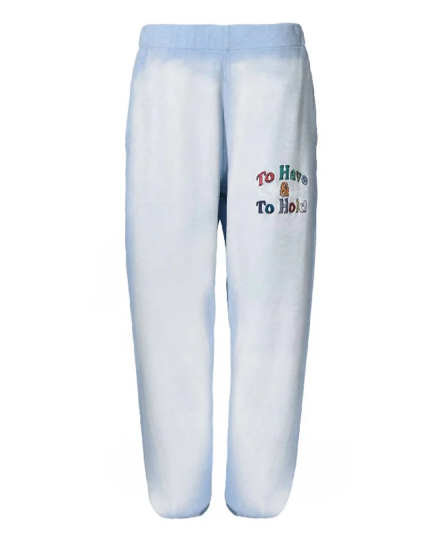 Don’t Wait – Shop Today!Women's Vows Mac Slim Sweatpant In Blue
