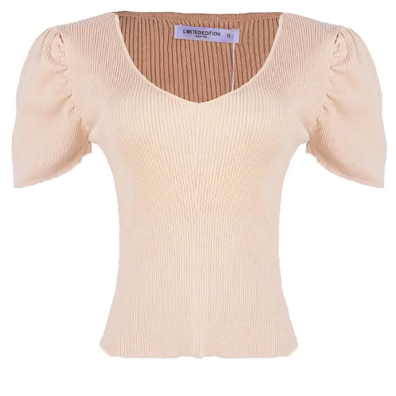 Bigger Savings, Better Shopping!REDTAG Beige Formal Jersey Tops for Women