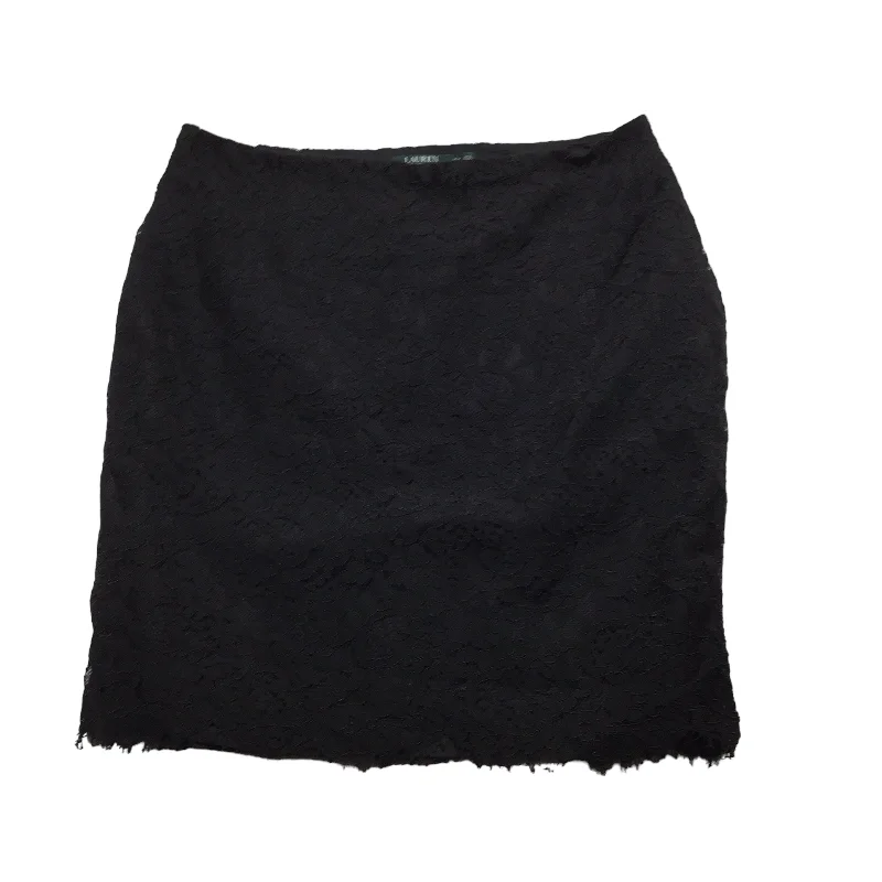 Incredible Savings Inside!Black Skirt Midi Ralph Lauren, Size 16
