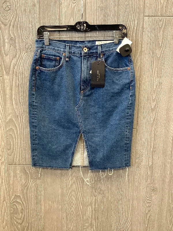 Everything Must Go!Blue Denim Skirt Midi Rag And Bone, Size 2