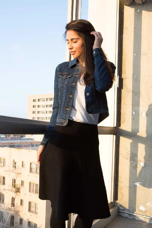Steals and Deals Await!Mia Mod Year-Round Comfort Stretch Fit & Flare Skirt (Sizes XS-3X)