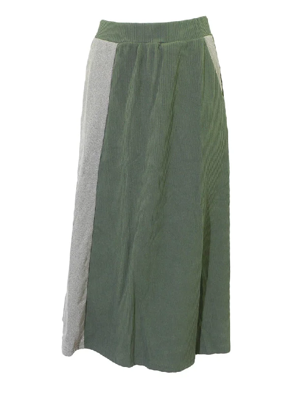 Find Your Perfect Deal Today!Modaliani Ribbed Colorblock Midi Skirt