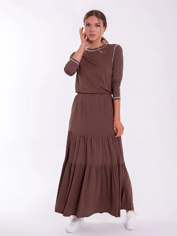 Amazing Prices You Can’t Resist!MONN Tiered Jersey Skirt