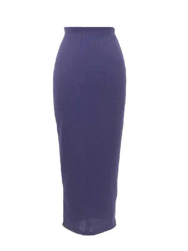 Flash Deals – Act Quickly!Objex Ribbed Long Skirt