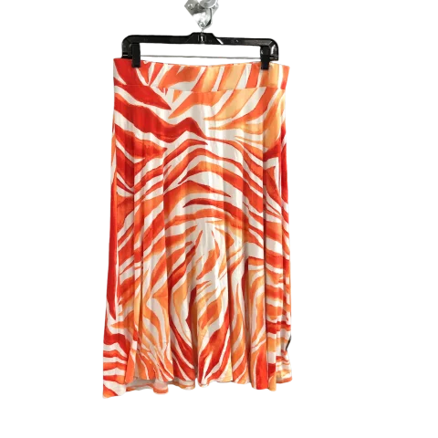 Unmissable Offers Await!Orange & White Skirt Designer Tommy Bahama, Size M