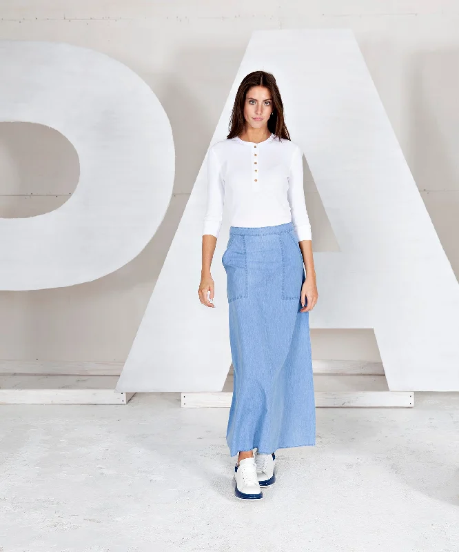 Time to Save Big!Parni Celestial Denim Pocket Skirt