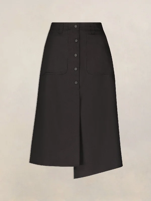 The Sale You’ve Been Waiting For!Pink Orchid Ava A-Line Twill Black Skirt