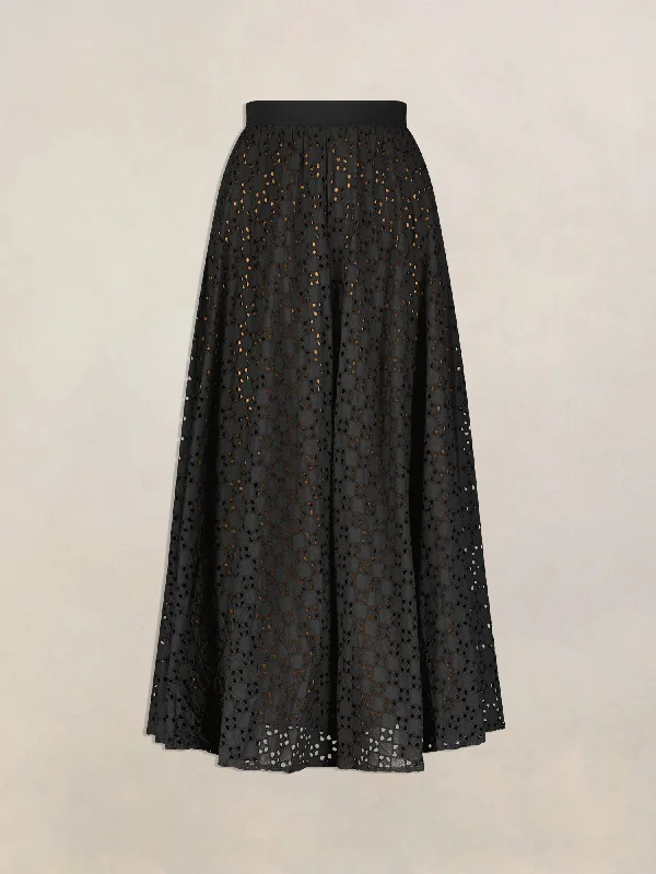 Save More with Every Purchase!Pink Orchid Jazzy Cotton Eyelet Flare Skirt