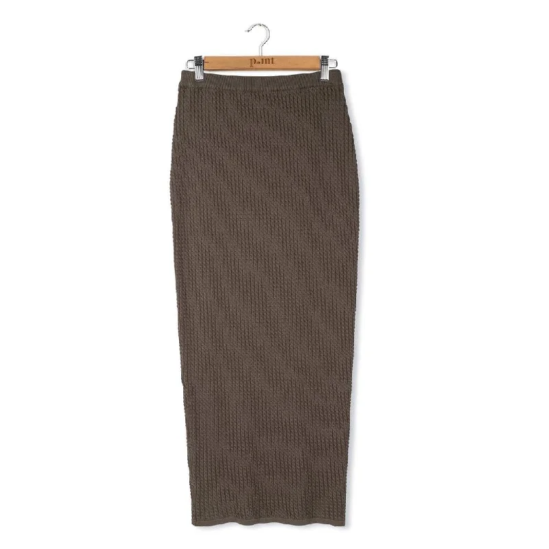 Exclusive Savings This Week!Point Cableknit Straight Maxi Skirt