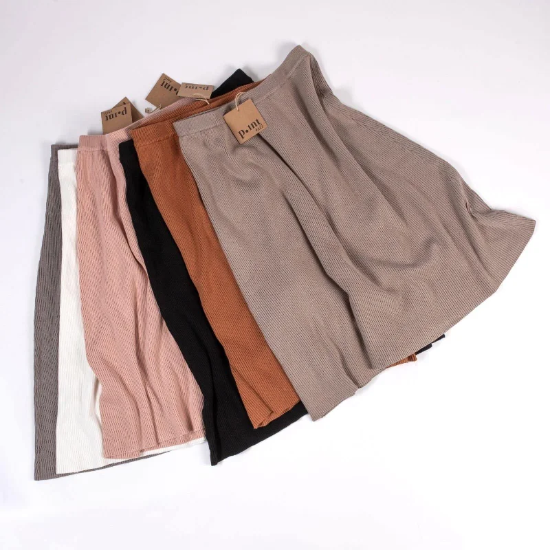 Stock Up and Save!Point Knit A-line Skirt
