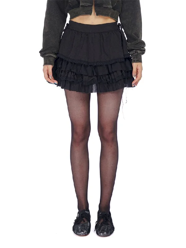 Buy More, Pay Less!Double lace mesh bow tie cake skirt【s0000008617】