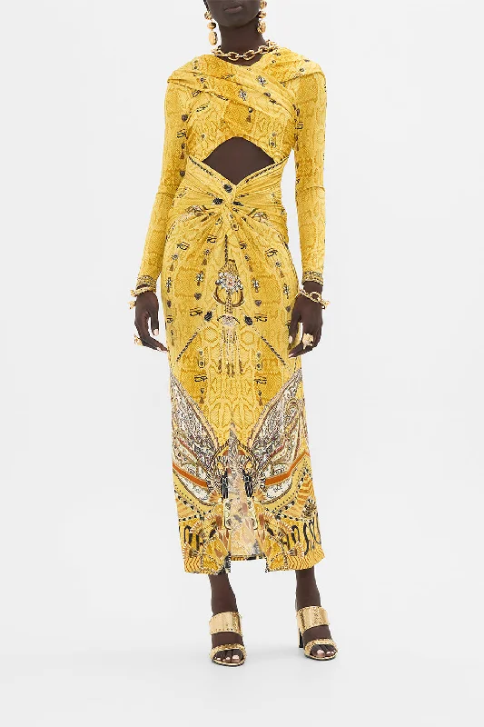 Only a Few Left – Order Now!TWIST FRONT JERSEY HOODED DRESS VALLEY OF THE KINGS
