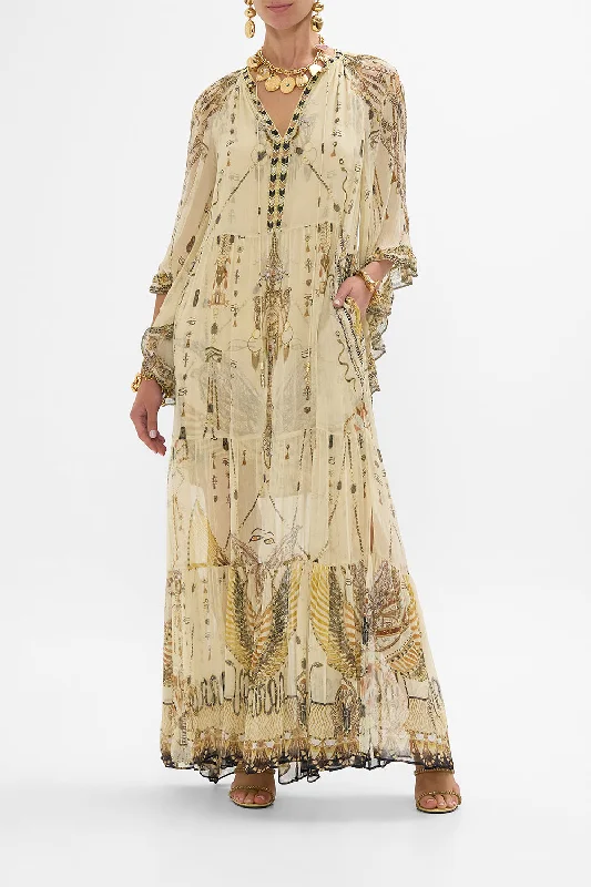 Massive Price Cuts!WIDE SLEEVE GATHERED DRESS GATEWAY TO THE AFTERLIFE