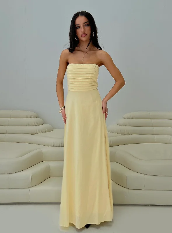 Your Chance to Save is Now!Anamaria Strapless Maxi Dress Lemon