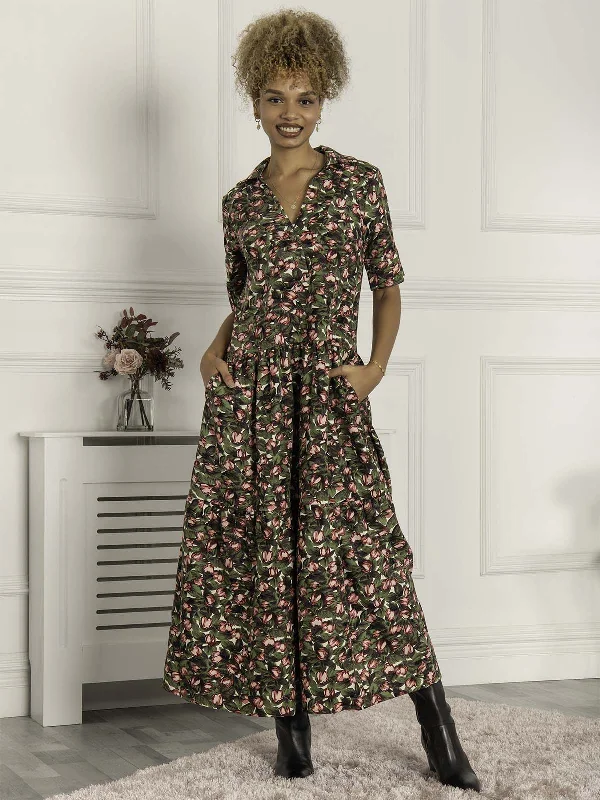 Only a Few Left – Order Now!Andora Printed Maxi Dress, Floral Multi