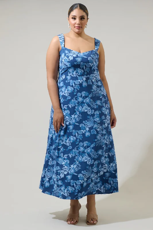 Time to Save Big!Bary Floral Smocked Maxi Dress Curve
