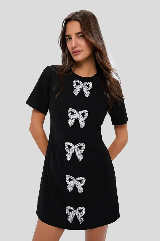 Enjoy Huge Discounts Now!Beaded Bows Bernadette Mini Dress