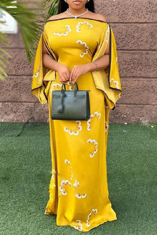 Save More with Every Purchase!Floral Print Retro Maxi Dress