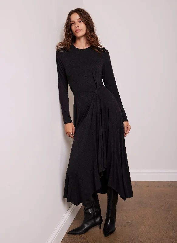Shop Early, Save Big!Grey Twist Detail Jersey Midi Dress