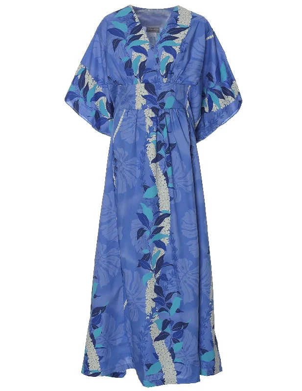 Seasonal Sale – Shop Now!Ilima Flower Lei Caftan Hawaiian Dress