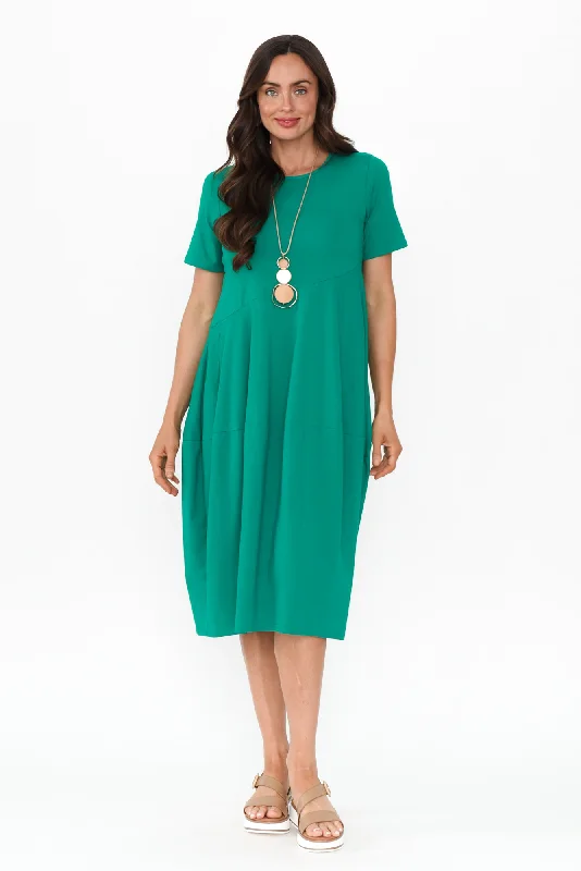 Stock Up and Save!Morgan Teal Diagonal Seam Dress