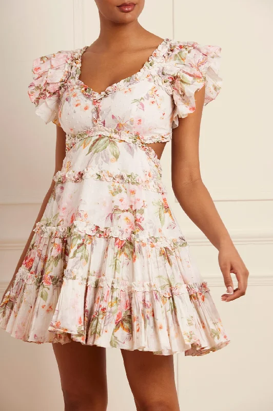 Instant Savings Await!Paradise Garden Cotton Backless Micro Mini Dress